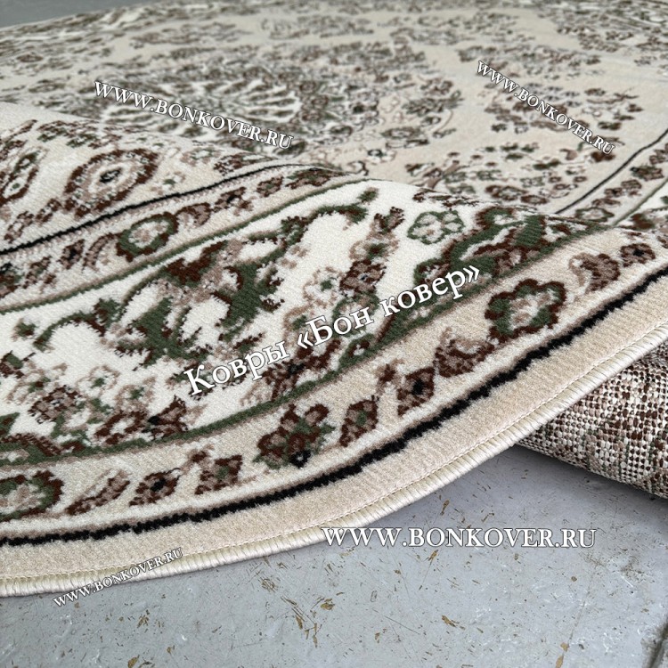 Ковер Лайт Карпет New 4 Дизайн 16 Бежево-Коричневый Овал